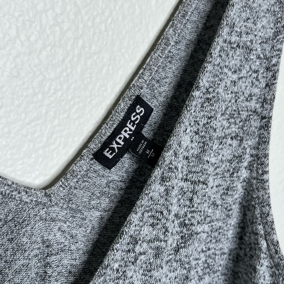 Express Short Gray Knit Romper Size Medium - Picture 3 of 7